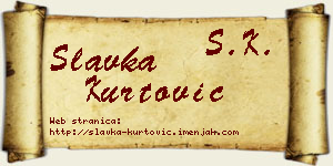 Slavka Kurtović vizit kartica
